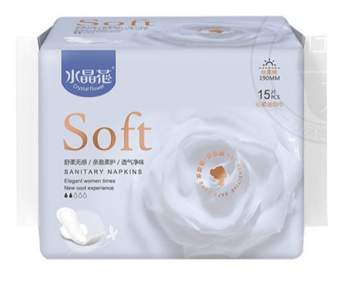 水晶花迷你巾丝柔棉15片