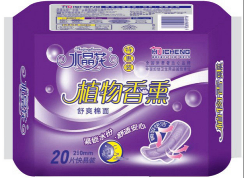 水晶花牌植物香薰系列舒爽棉面20片快易装